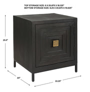 Uttermost Aiken accent cabinet with wood finish, featuring sleek design and storage drawers for stylish home organization.