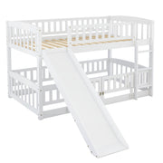Low Bunk Bed With Slide, Fence And Ladder - R&R Furniture Gallery (Fountain Valley, CA)