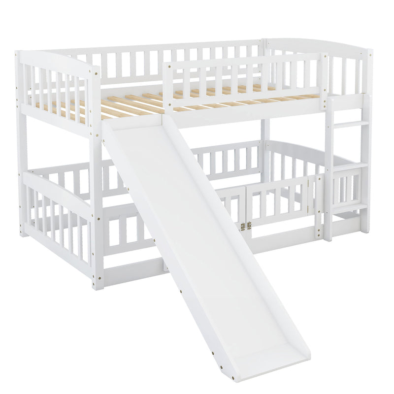 Low Bunk Bed With Slide, Fence And Ladder - R&R Furniture Gallery (Fountain Valley, CA)