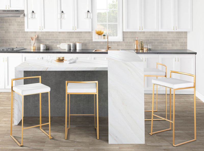 Lumi Source Fuji contemporary glam barstool with quality construction, featuring a sleek design and modern aesthetic for stylish seating.