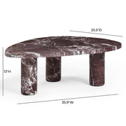 Libby - 2-Piece Faux Marble Nesting Coffee Table Set - Red Levanto - R&R Furniture Gallery (Fountain Valley, CA)