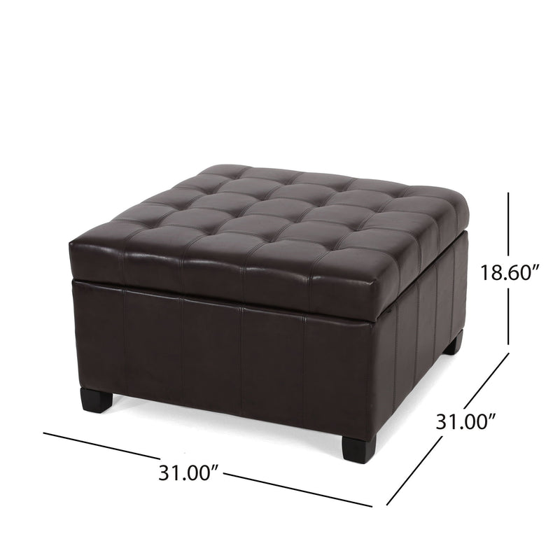 Isabella - Contemporary Ottoman With Storage - R&R Furniture Gallery (Fountain Valley, CA)