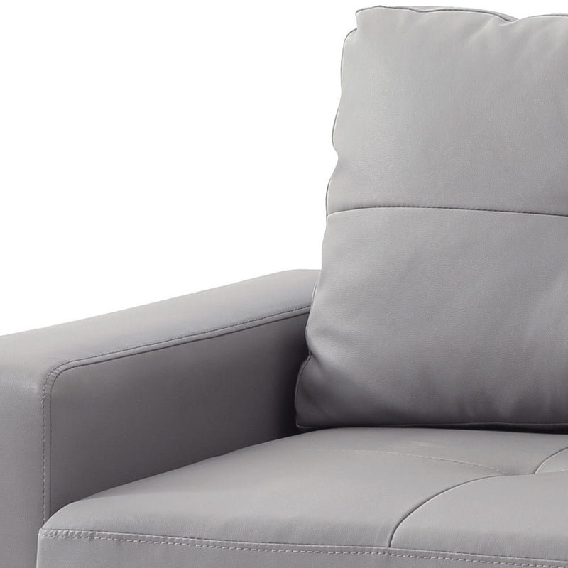 Gray modern stationary sofa from Glory Furniture with elegant design and plush cushions, perfect for contemporary living rooms.