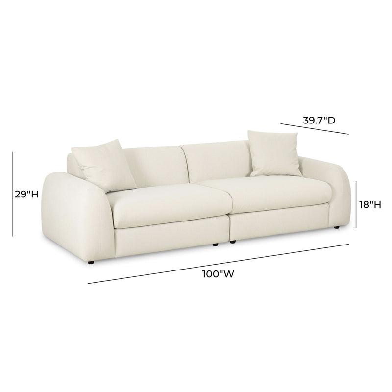 Kourtney - Sofa - Cream - R&R Furniture Gallery (Fountain Valley, CA)