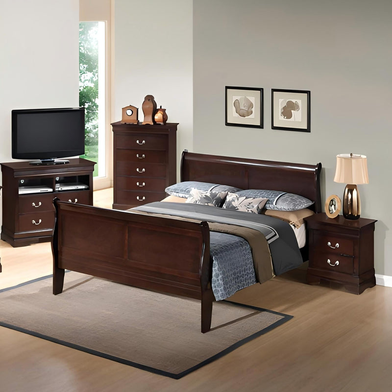 Louis Phillipe - Panel Sleigh Bed - R&R Furniture Gallery (Fountain Valley, CA)