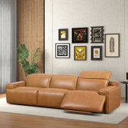 Urbana - Triple Power Recliner Sofa - Tan - R&R Furniture Gallery (Fountain Valley, CA)