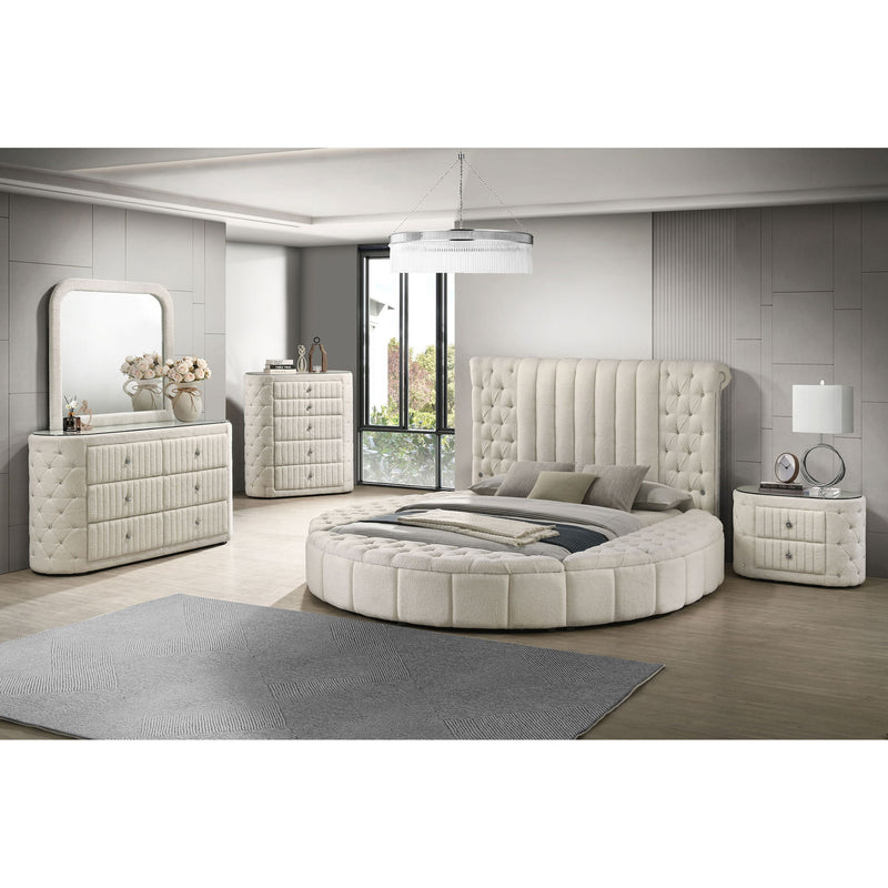 Santiago - 6 Drawer Dresser With Mirror - Ivory
