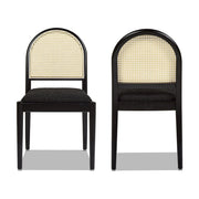 Panama - Curved Cane Side Dining Chair (Set of 2) - R&R Furniture Gallery (Fountain Valley, CA)