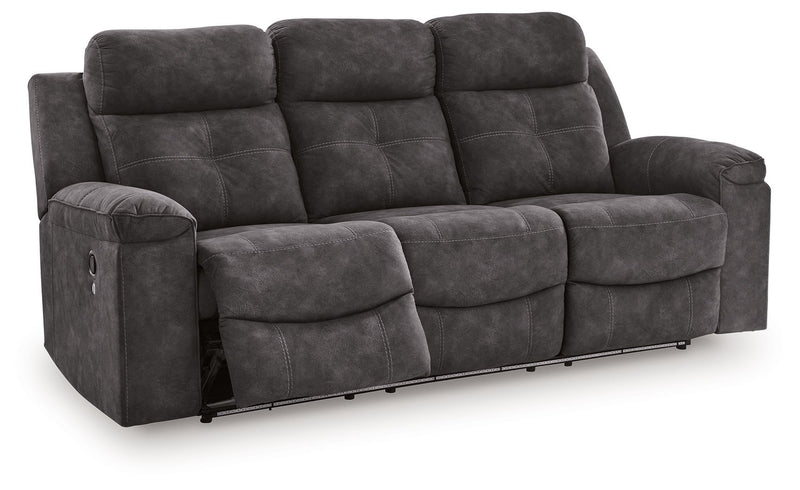 Brysonview - Reclining Sofa - Charcoal - R&R Furniture Gallery (Fountain Valley, CA)