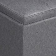 Rockwood - Upholstered Cube Storage Ottoman With Tray - R&R Furniture Gallery (Fountain Valley, CA)