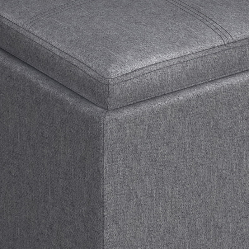 Rockwood - Upholstered Cube Storage Ottoman With Tray - R&R Furniture Gallery (Fountain Valley, CA)