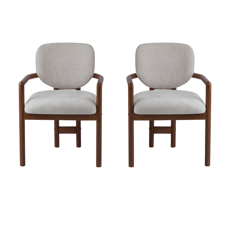Upholstered Arm Dining Chairs (Set of 2) - R&R Furniture Gallery (Fountain Valley, CA)