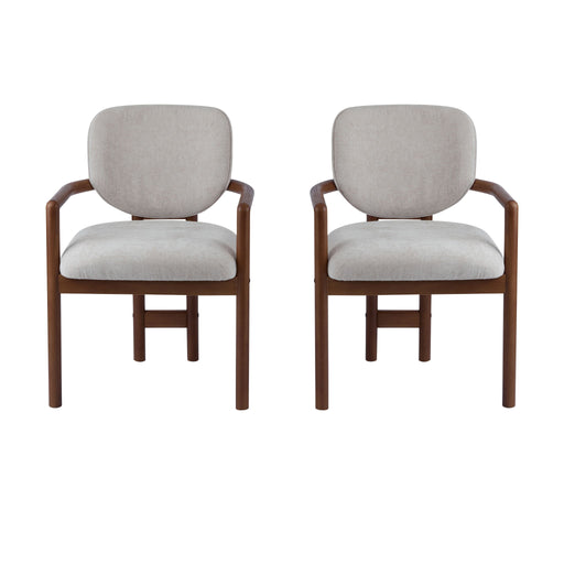 Upholstered Arm Dining Chairs (Set of 2) - R&R Furniture Gallery (Fountain Valley, CA)