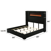 Garner - Bed With Fireplace, LED, Reading Light, Speaker, Bluetooth & USB - R&R Furniture Gallery (Fountain Valley, CA)