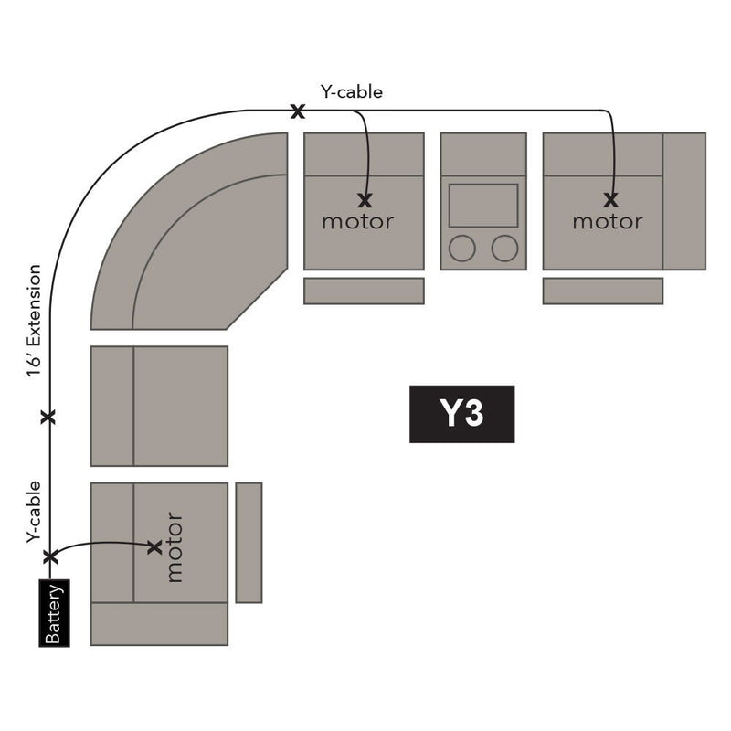Freemotion - Battery 7500mAh, Universal Bracket And Y3 Cable - Black - R&R Furniture Gallery (Fountain Valley, CA)