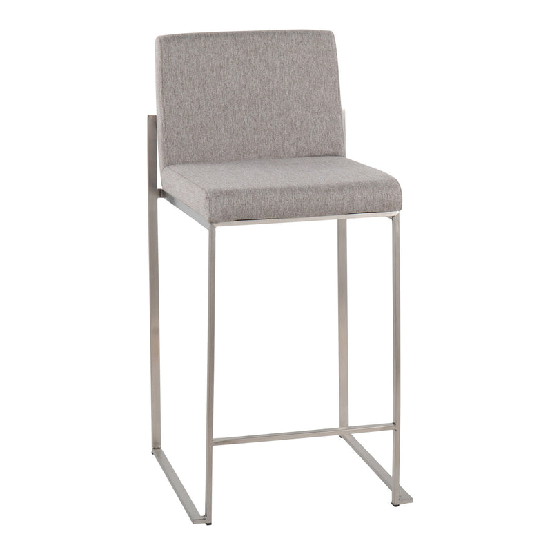 Lumi Source Fuji contemporary high back counter stool with functional design, featuring sleek modern style and comfortable seating.