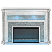 Noralie - 51" Fireplace With LED - Mirrored & Faux Diamonds - R&R Furniture Gallery (Fountain Valley, CA)