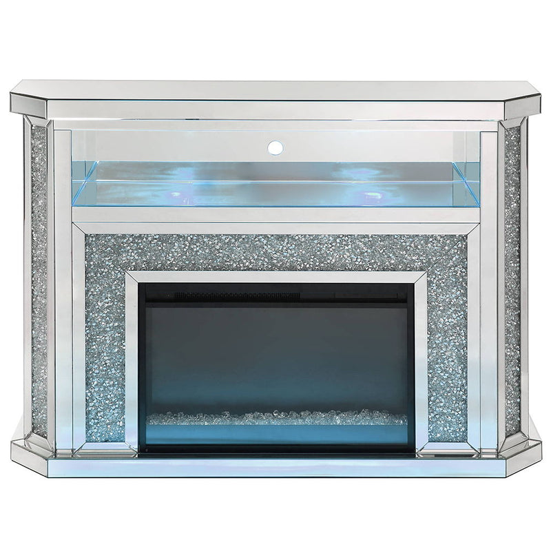 Noralie - 51" Fireplace With LED - Mirrored & Faux Diamonds - R&R Furniture Gallery (Fountain Valley, CA)