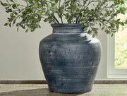 12-inch Meadie vase from Signature Design by Ashley, a stylish ceramic vase with a sleek, modern design for home decor.