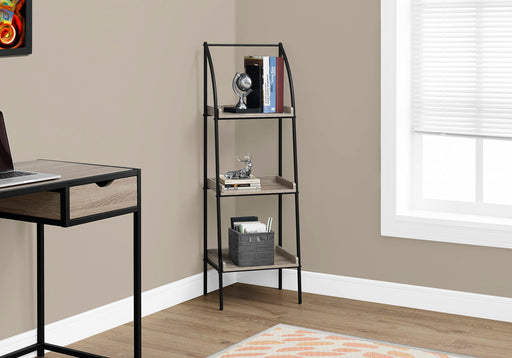 Etagere Bookcase Corner 3 Tier For Office - Taupe - R&R Furniture Gallery (Fountain Valley, CA)
