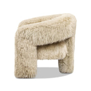 Avalon - Genuine Sheepskin Fur Split Barrel Back Accent Chair - Natural Blonde - R&R Furniture Gallery (Fountain Valley, CA)