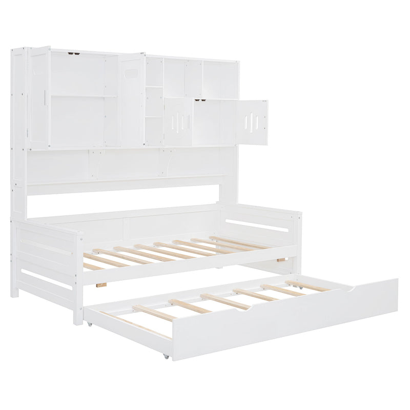 Daybed With All-In-One Cabinet And Shelf - R&R Furniture Gallery (Fountain Valley, CA)