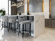 Hart - Velvet Stool - R&R Furniture Gallery (Fountain Valley, CA)