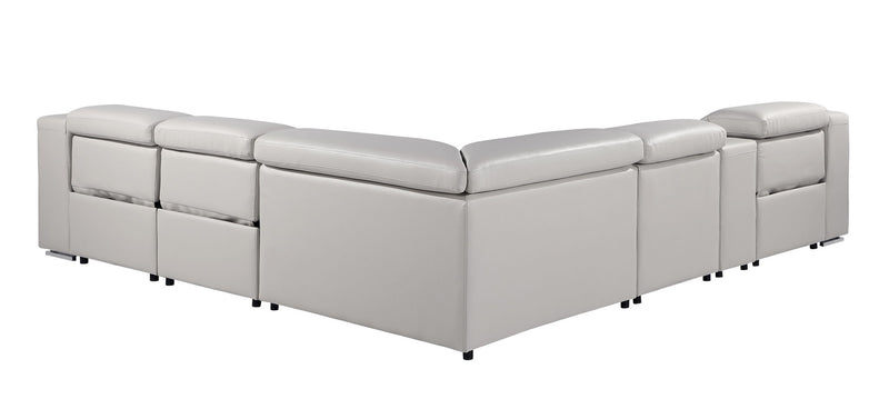 1116 - Power Reclining Italian Leather Sectional - R&R Furniture Gallery (Fountain Valley, CA)