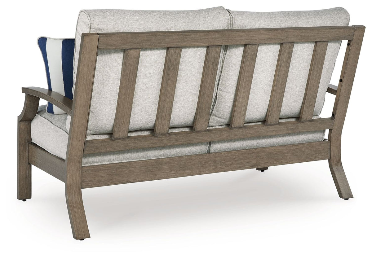 Rainier Ranch - Loveseat With Cushion - Brown / Beige - R&R Furniture Gallery (Fountain Valley, CA)