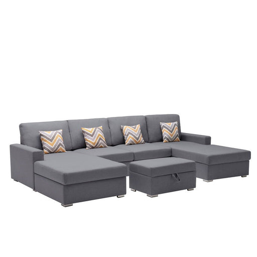 Nolan - Fabric 5 Piece Sectional Sofa With Interchangeable Legs - R&R Furniture Gallery (Fountain Valley, CA)