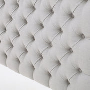 Queen Size Headboard With Button Tufting - Light Gray - R&R Furniture Gallery (Fountain Valley, CA)