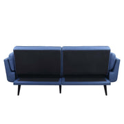 Nafisa - Adjustable Sofa & Ottoman - Blue Fabric - R&R Furniture Gallery (Fountain Valley, CA)