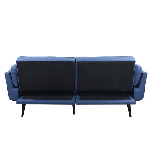 Nafisa - Adjustable Sofa & Ottoman - Blue Fabric - R&R Furniture Gallery (Fountain Valley, CA)