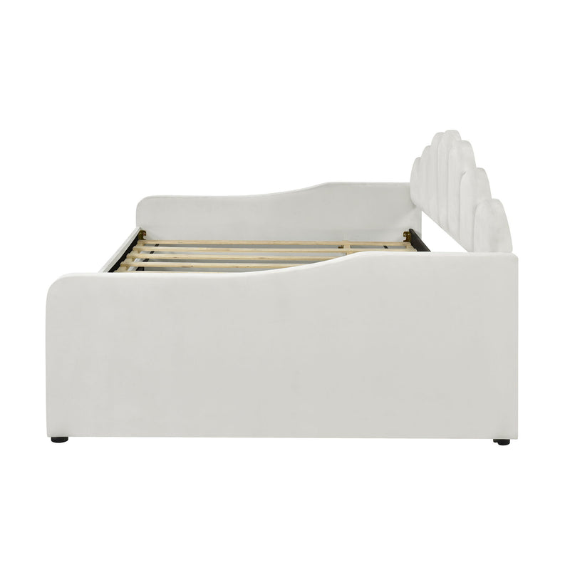 Upholstery Daybed Frame With Shell Shaped Backrest - R&R Furniture Gallery (Fountain Valley, CA)