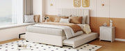 Upholstered Platform Bed With Drawers, Classic Headboard Design - R&R Furniture Gallery (Fountain Valley, CA)