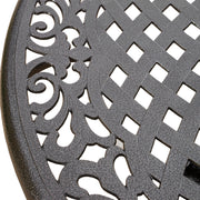 Tranquilius - Outdoor Round Dining Table With Lattice Tabletop, Umbrella Hole And Curved Legs - R&R Furniture Gallery (Fountain Valley, CA)