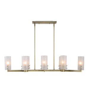 Mistie - 8 Light Linear Chandelier - Bronze