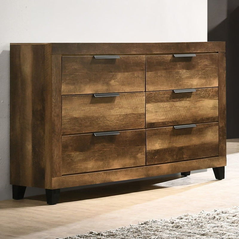 Morales - Dresser - Rustic Oak - R&R Furniture Gallery (Fountain Valley, CA)