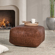 Poufs - Leather Pouf - R&R Furniture Gallery (Fountain Valley, CA)