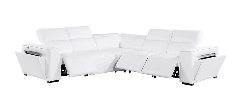 1224 - 6-Piece L-Shaped Sectional Sofa In With 3 Power Recliners & Power Headrests