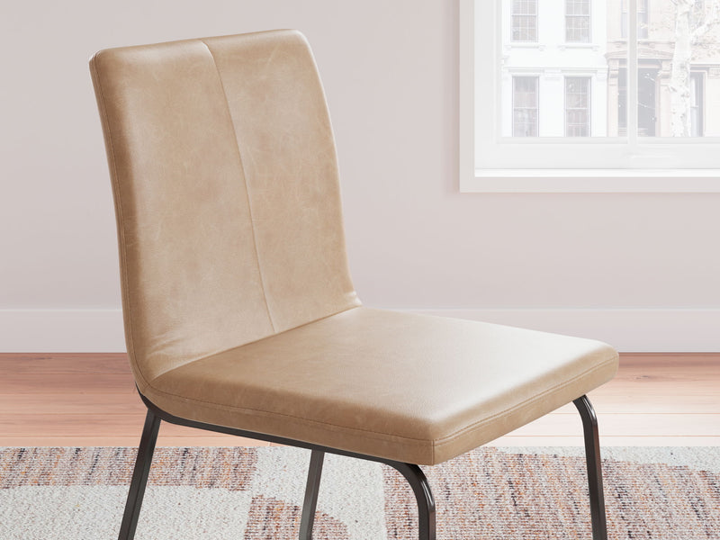 Pharwynn - Dining Upholstered Side Chair (Set of 4) - Toast - R&R Furniture Gallery (Fountain Valley, CA)
