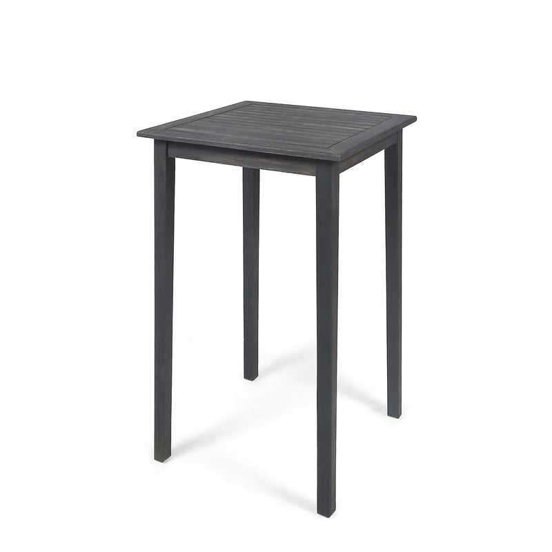 Outdoor Minimalist Acacia Wood Square Bar Table - R&R Furniture Gallery (Fountain Valley, CA)