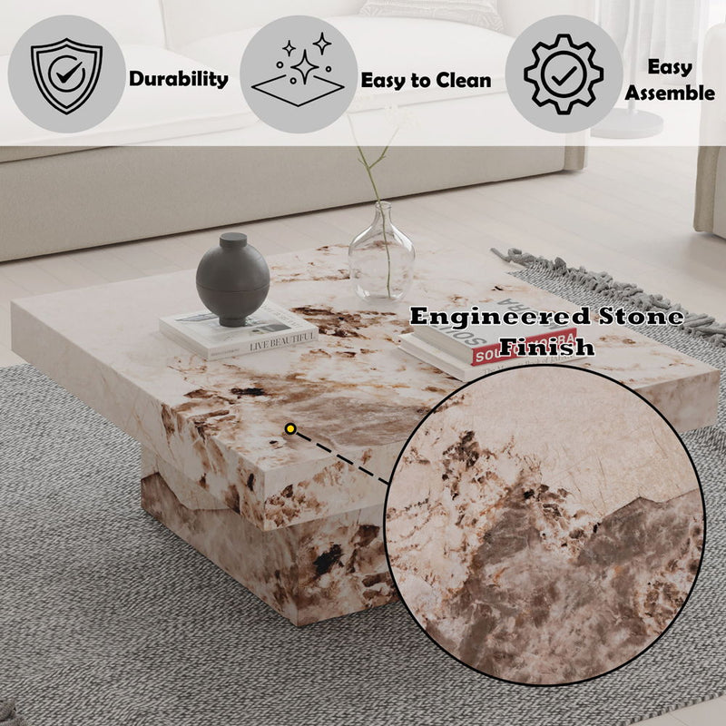 Fultan - Coffee Table - Engineered Stone - R&R Furniture Gallery (Fountain Valley, CA)