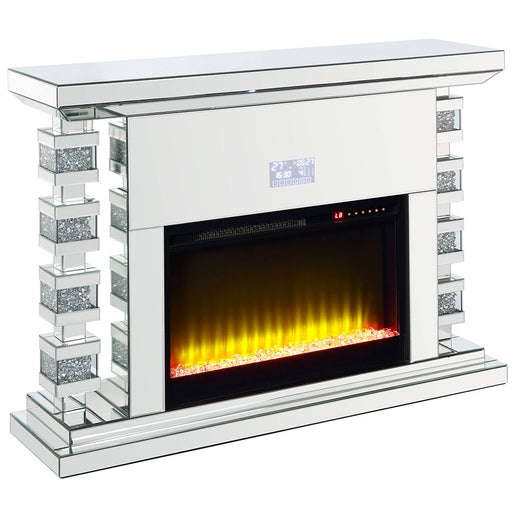 Noralie - 47" Fireplace With Bluetooth - Mirrored & Faux Diamonds - R&R Furniture Gallery (Fountain Valley, CA)
