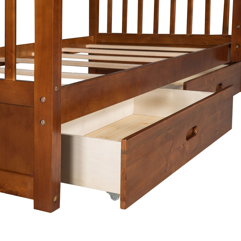 Bunk Bed With Ladders And 2 Storage Drawers - R&R Furniture Gallery (Fountain Valley, CA)