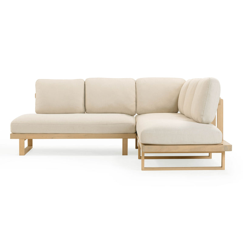 Evan - Outdoor L-Sectional - Cream - R&R Furniture Gallery (Fountain Valley, CA)