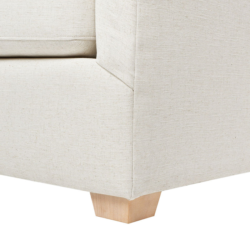Ada - Flared Arm Contemporary Sofa With Lumbar Pillows - Flax White - R&R Furniture Gallery (Fountain Valley, CA)