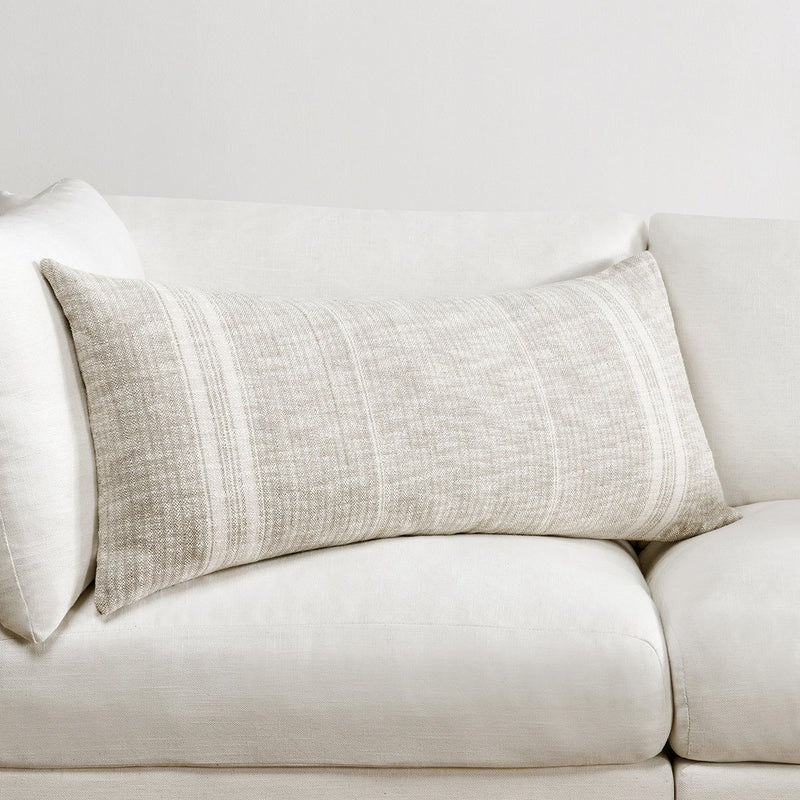 Ria - 36" x 16" Pillow - Natural / Black