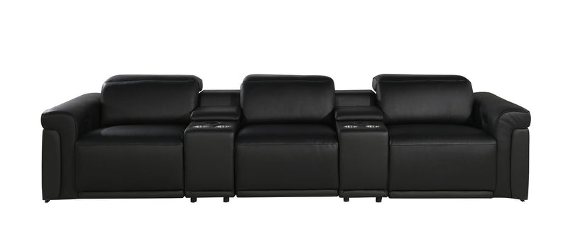 1126 - 5-Piece Modular Power Reclining Sofa In With 3 Power Recliners & Power Headrests