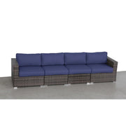 Luxurious Wicker Patio Sectional With Weather Resistant Sunbrella Cushions - R&R Furniture Gallery (Fountain Valley, CA)